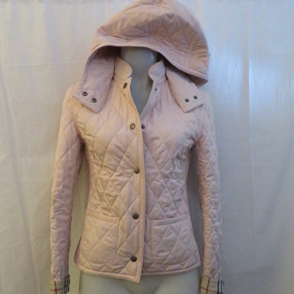 Burberry Jackets & Blazers - AUTH BURBERRY PINK LIGHTWEIGHT QUILTED JACKET SZ 6
